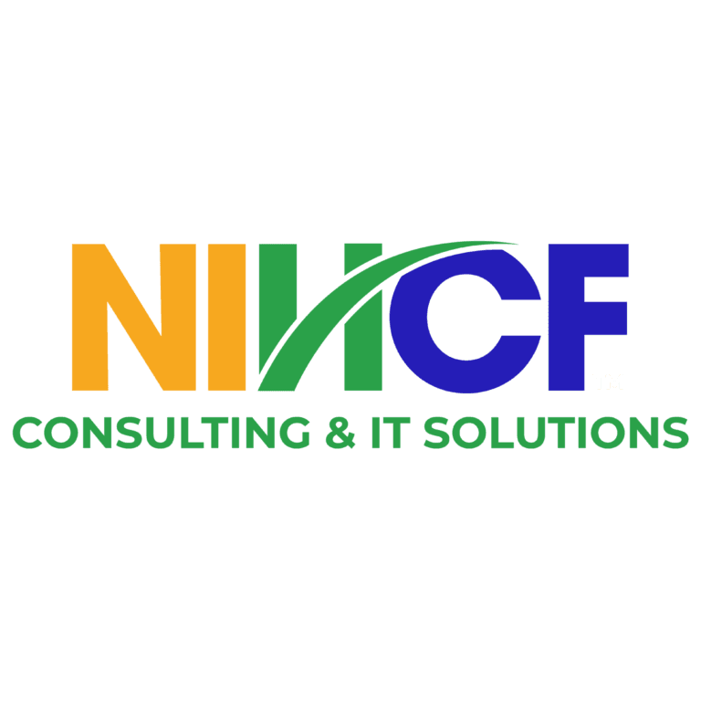 Colorful company logo with overlapping orange, green, and blue letters and the phrase 'Consulting & IT Solutions'.